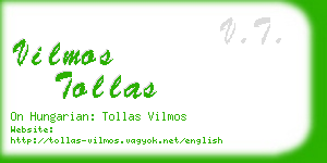 vilmos tollas business card